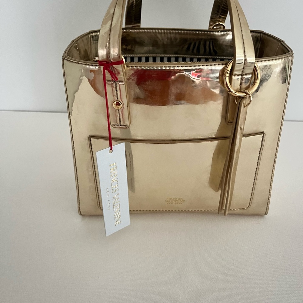 France’s Valentine Small Chloe Vegan Leather Polished Gold